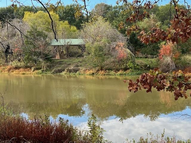 a view of lake with green space