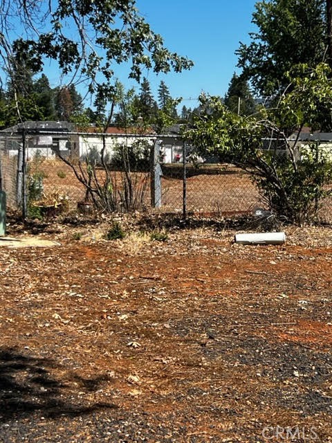 a view of a yard with trees