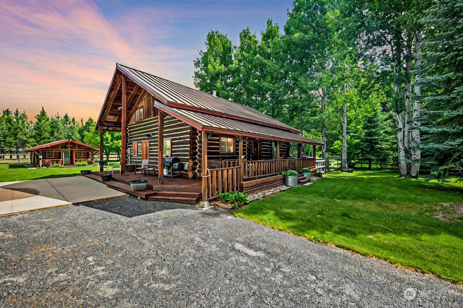 a view of house with backyard and entertaining space