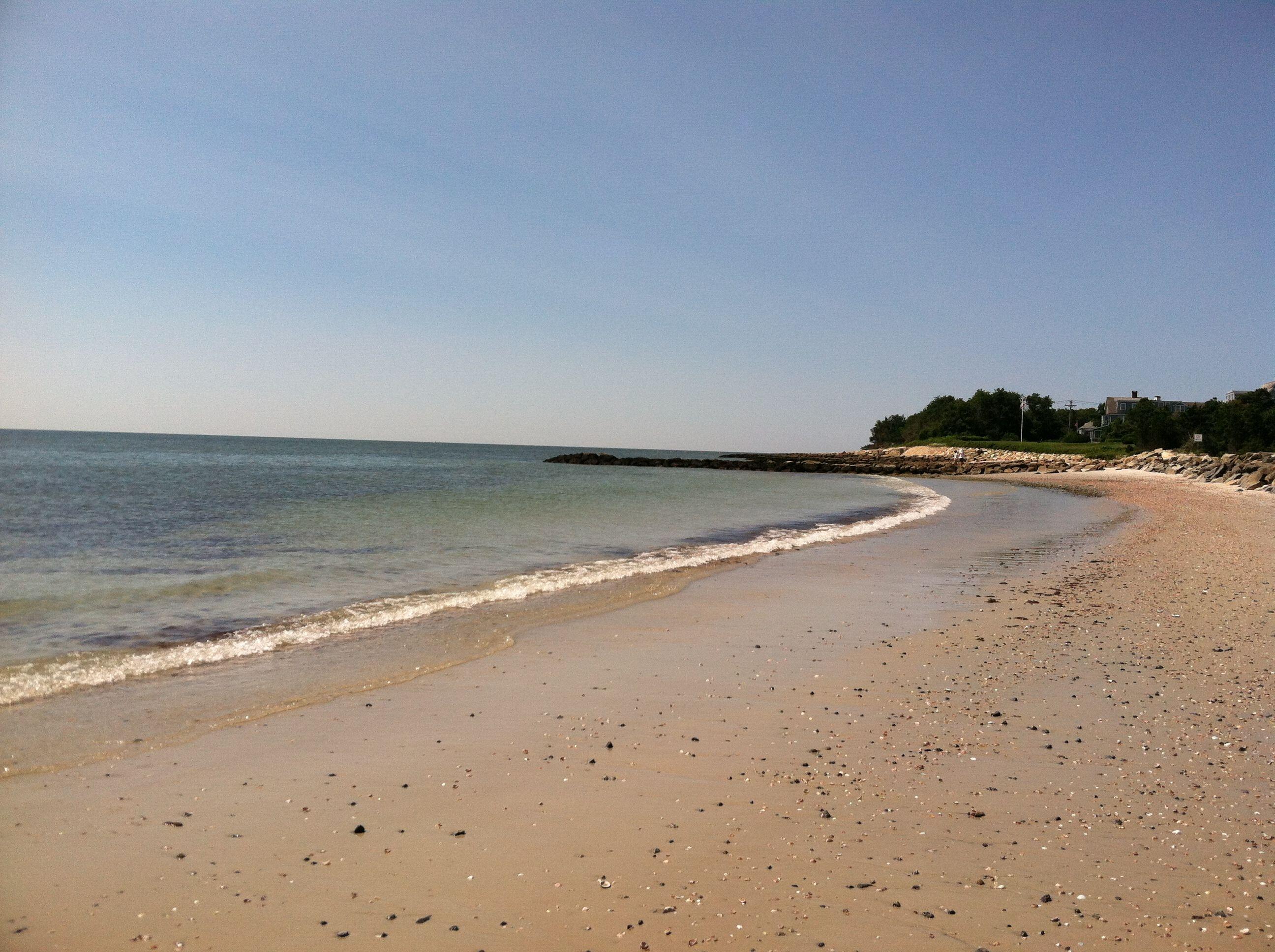 a view of beach and ocean