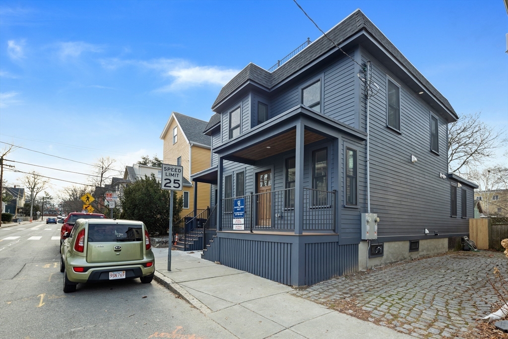 a car parked in front of house