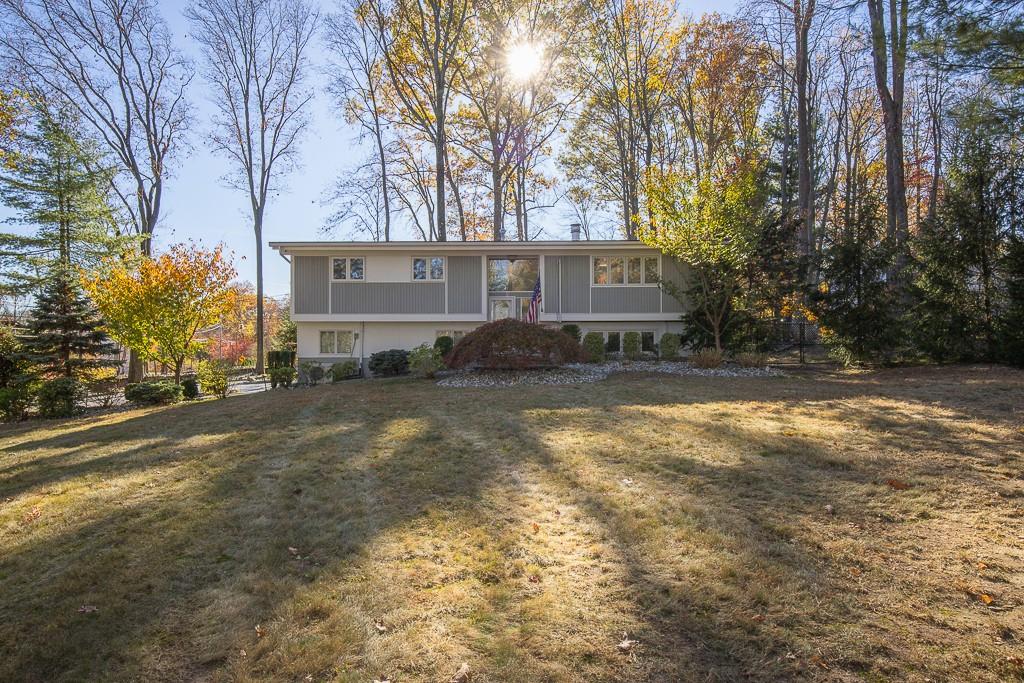 View of front of home with a front lawn