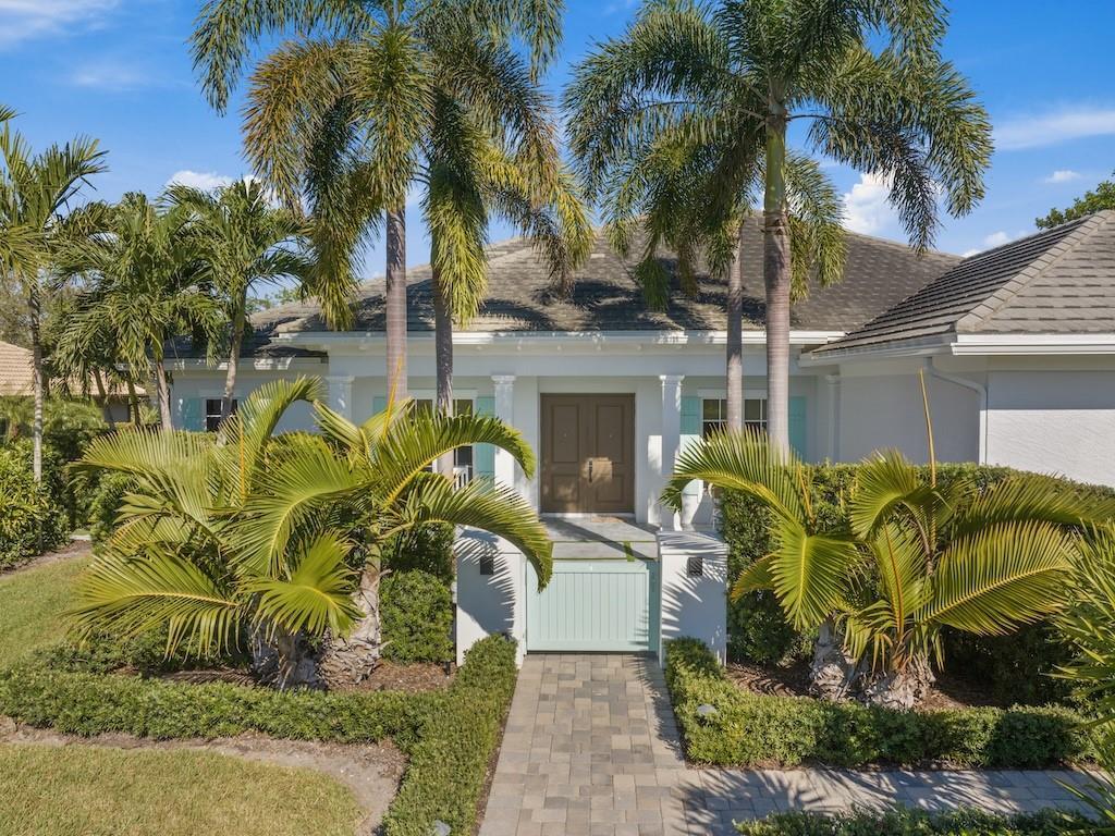 a view of a house with a patio