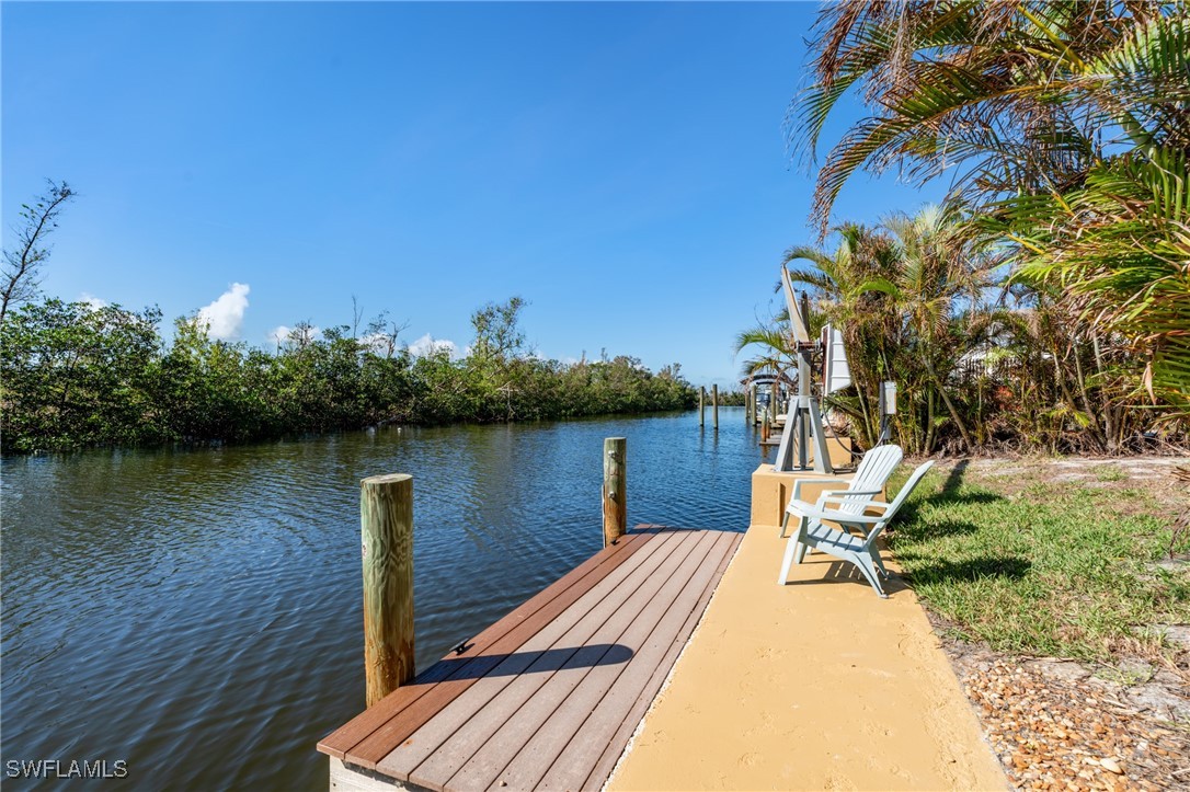 a view of a lake with houses