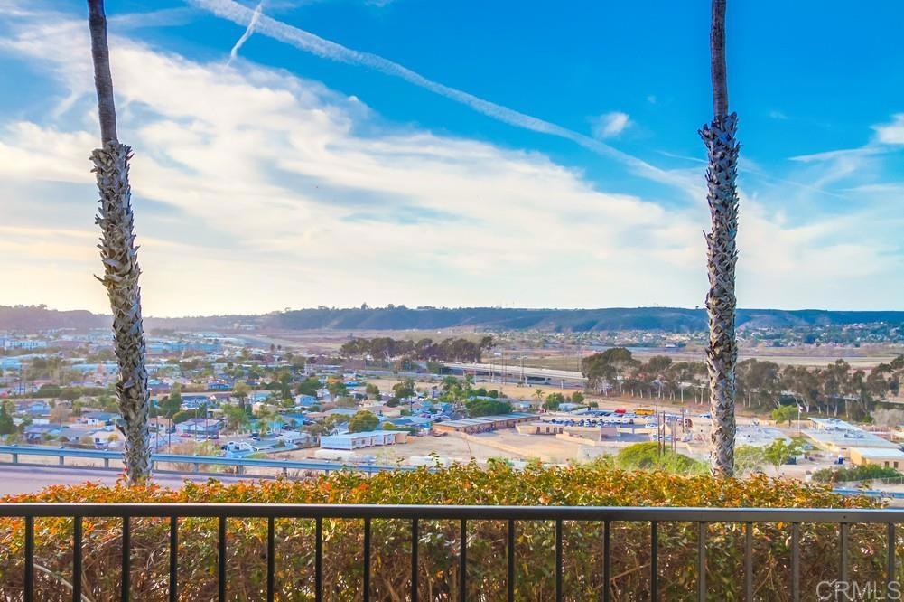 a view of a city from a terrace