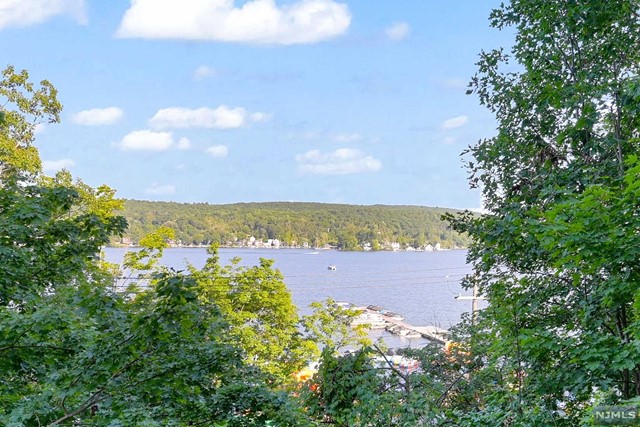 a view of lake with mountain