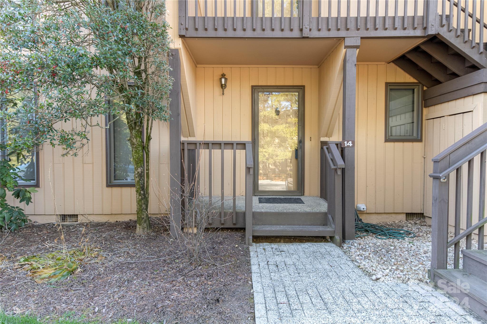 a view of front door of house