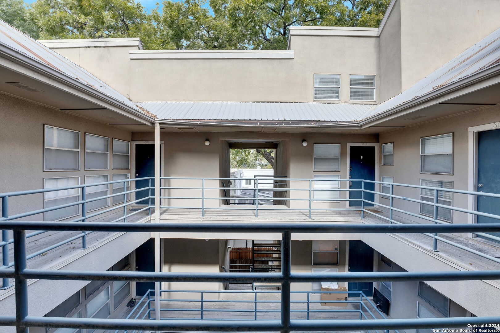 a view of a house with a balcony