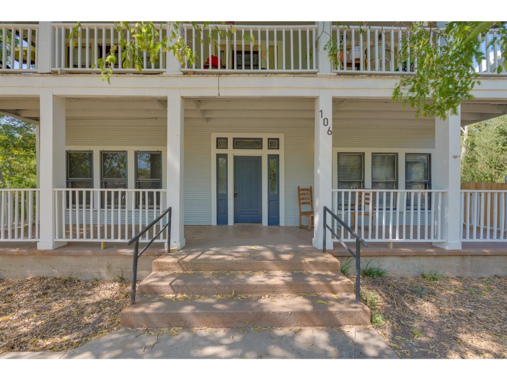 a view of a house with a porch