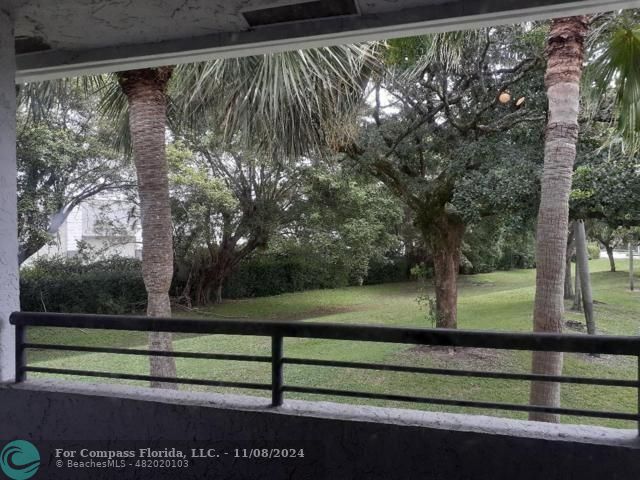 a view of backyard from deck