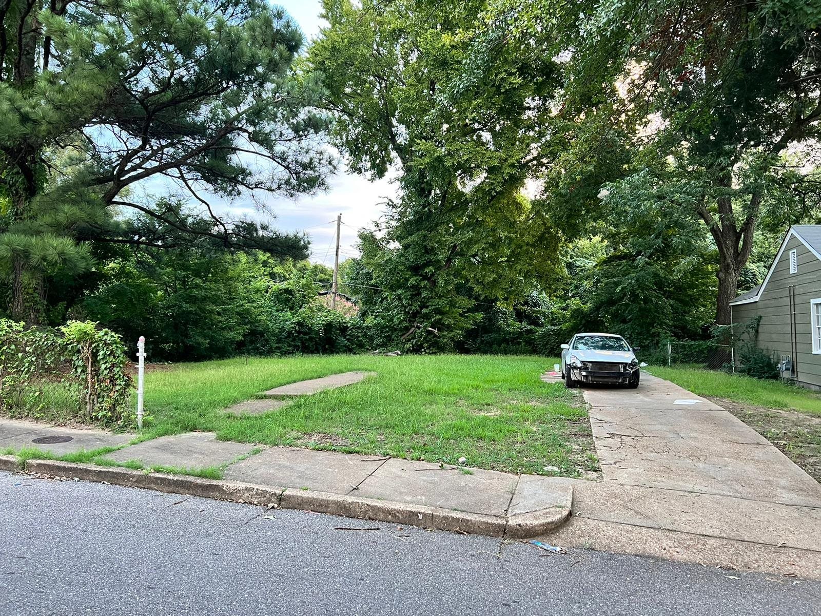 a view of a back yard