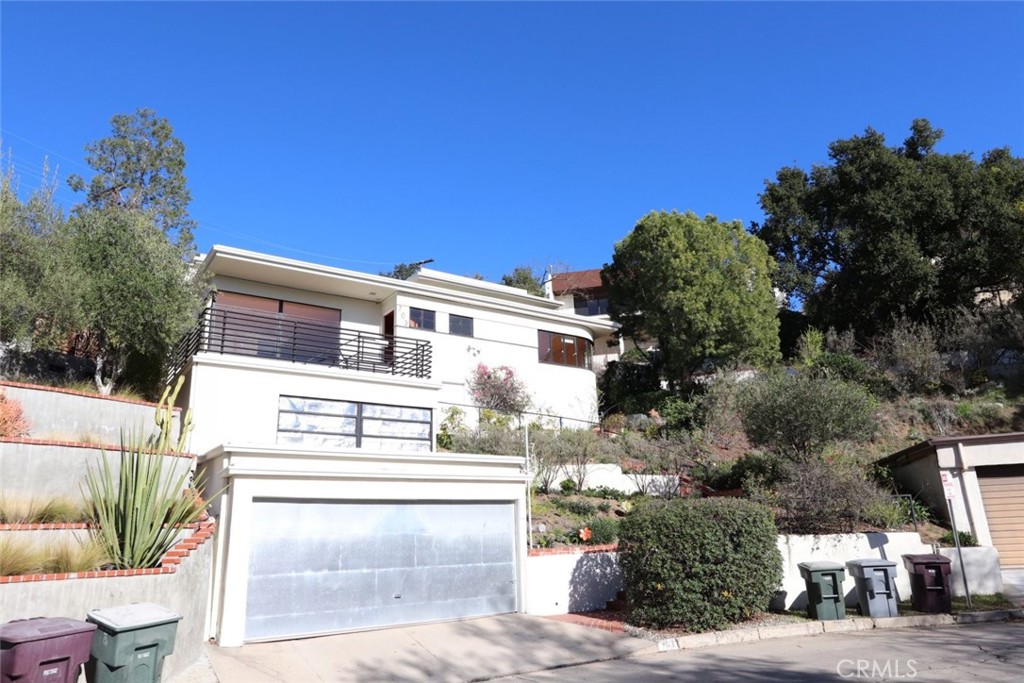 a view of a house with a balcony