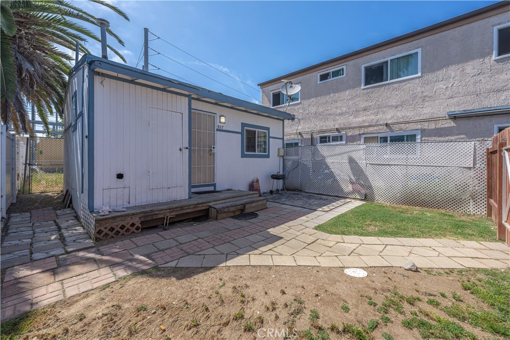 a backyard of a house