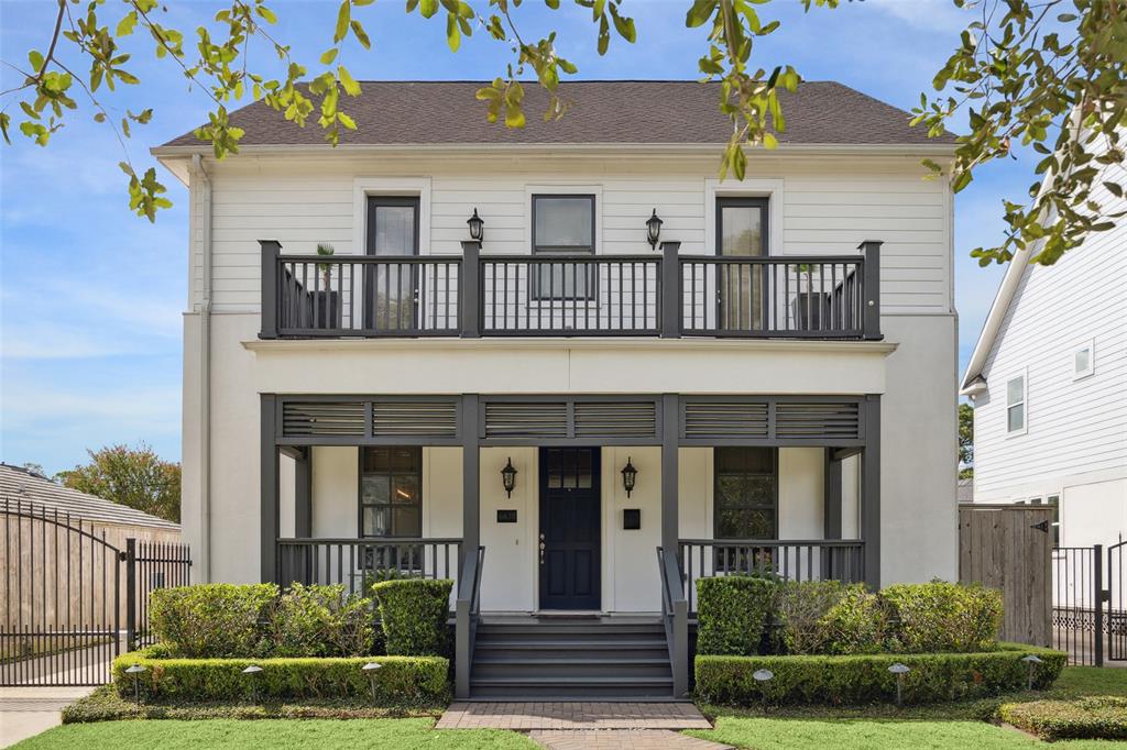 Recent InTown construction with great curb appeal. Covered porch and second floor balcony access from both secondary bedroom suites. Manicured landscaping and stucco/HardiPlank exterior.