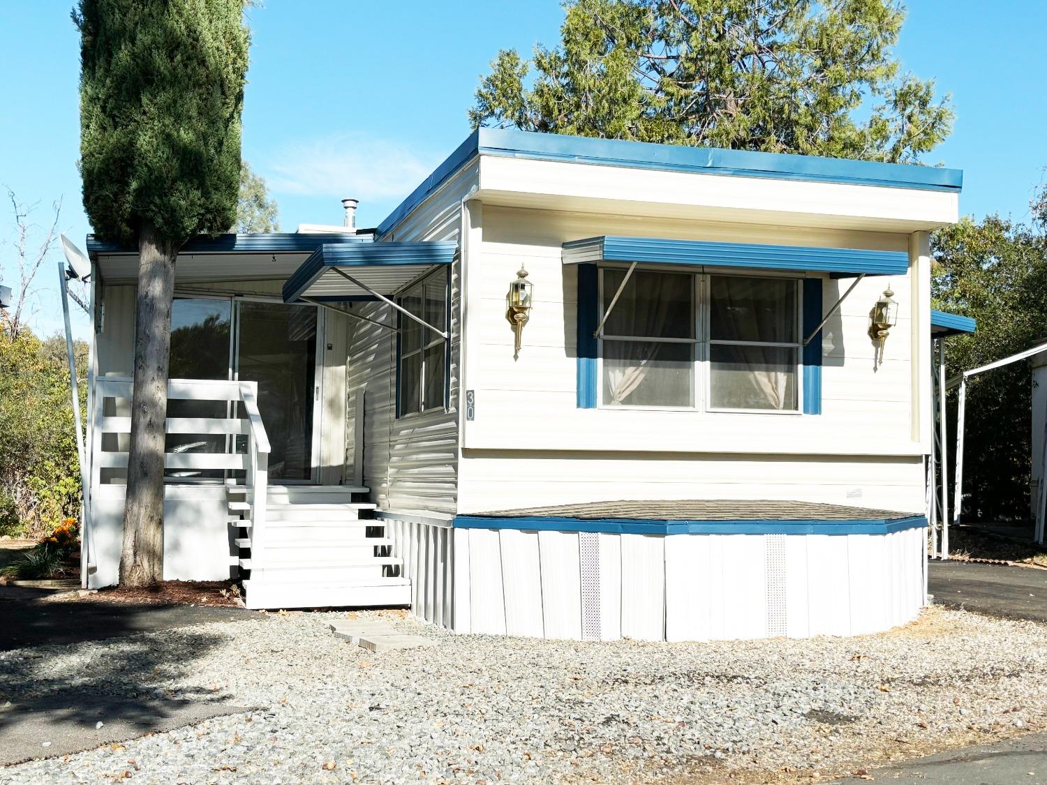 a view of a house with a outdoor space