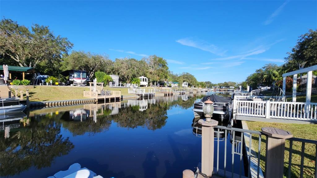 a view of a lake with houses