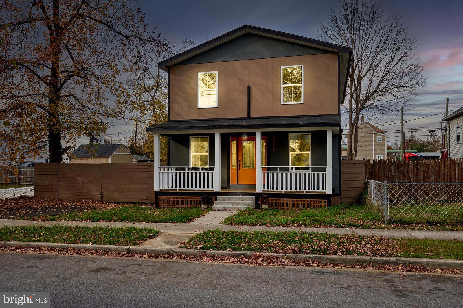 a front view of a house