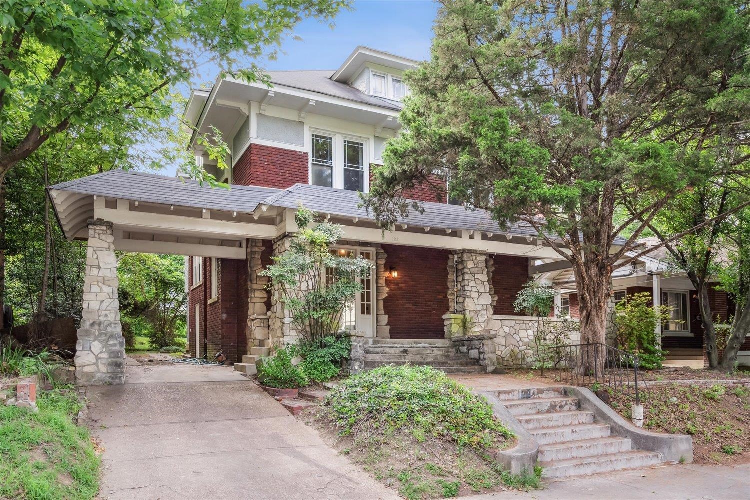 front view of a house with a porch