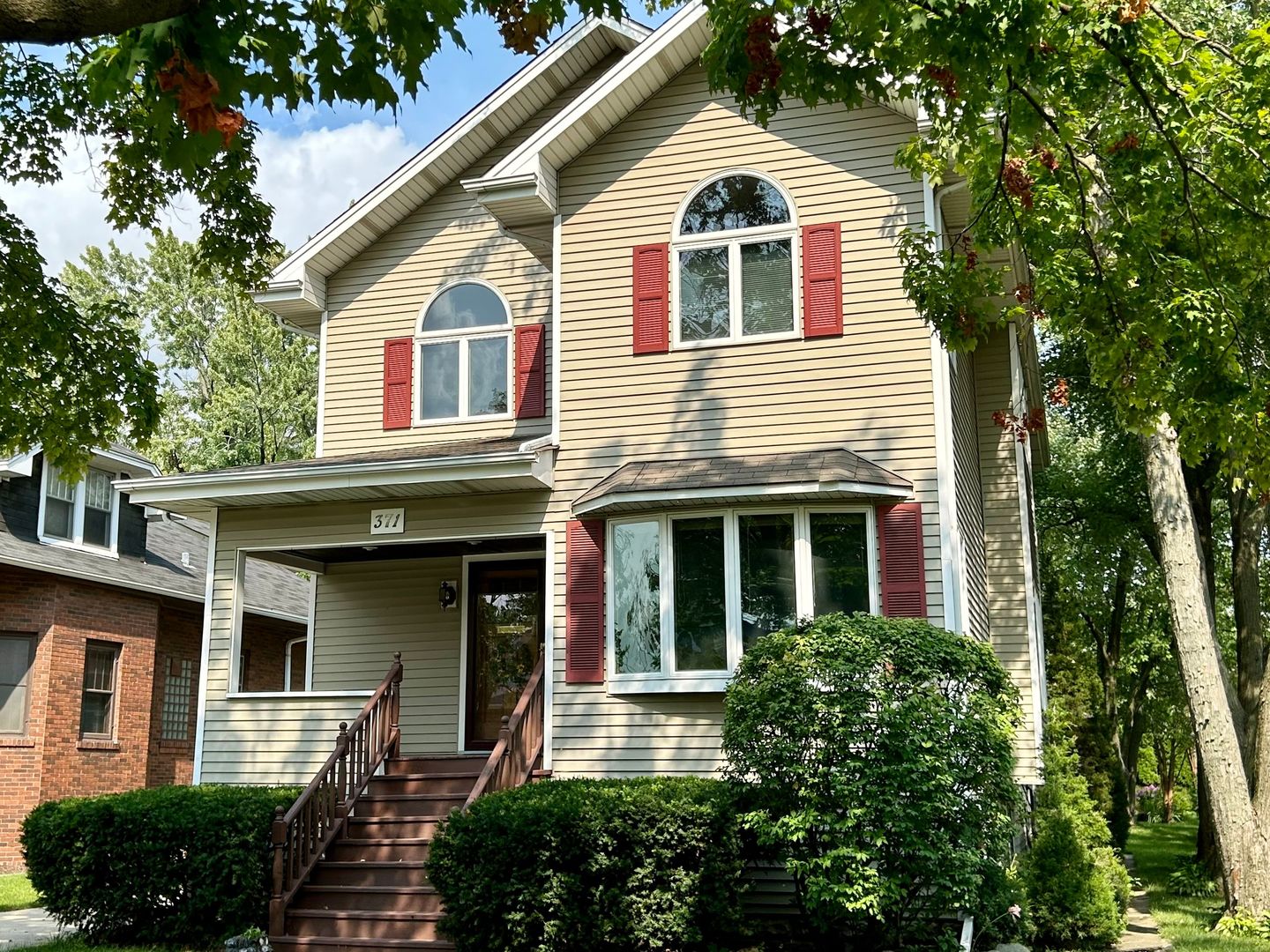 a front view of a house