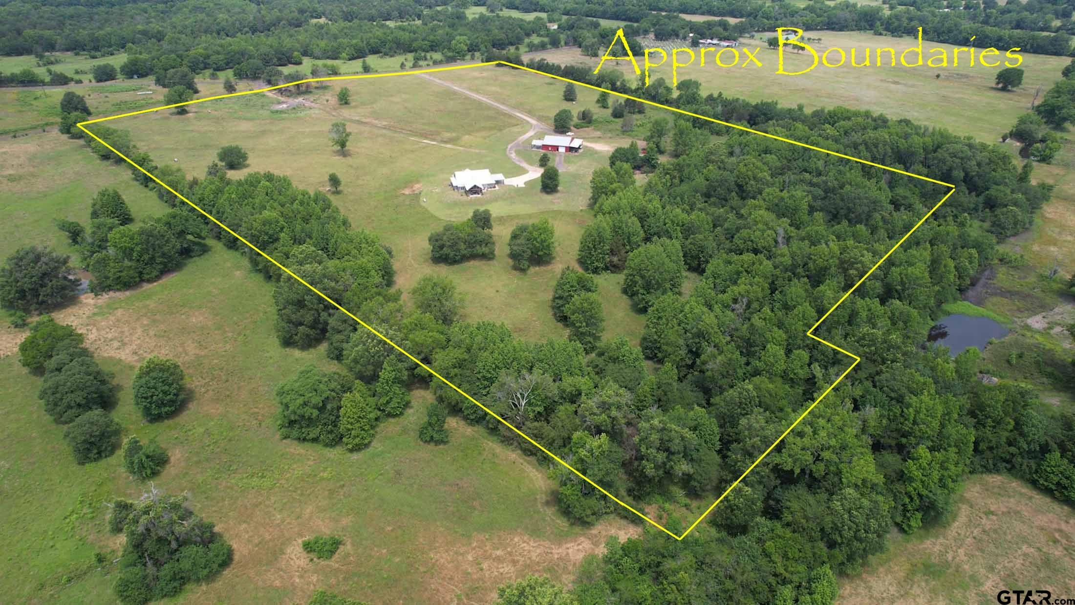 an aerial view of a residential houses