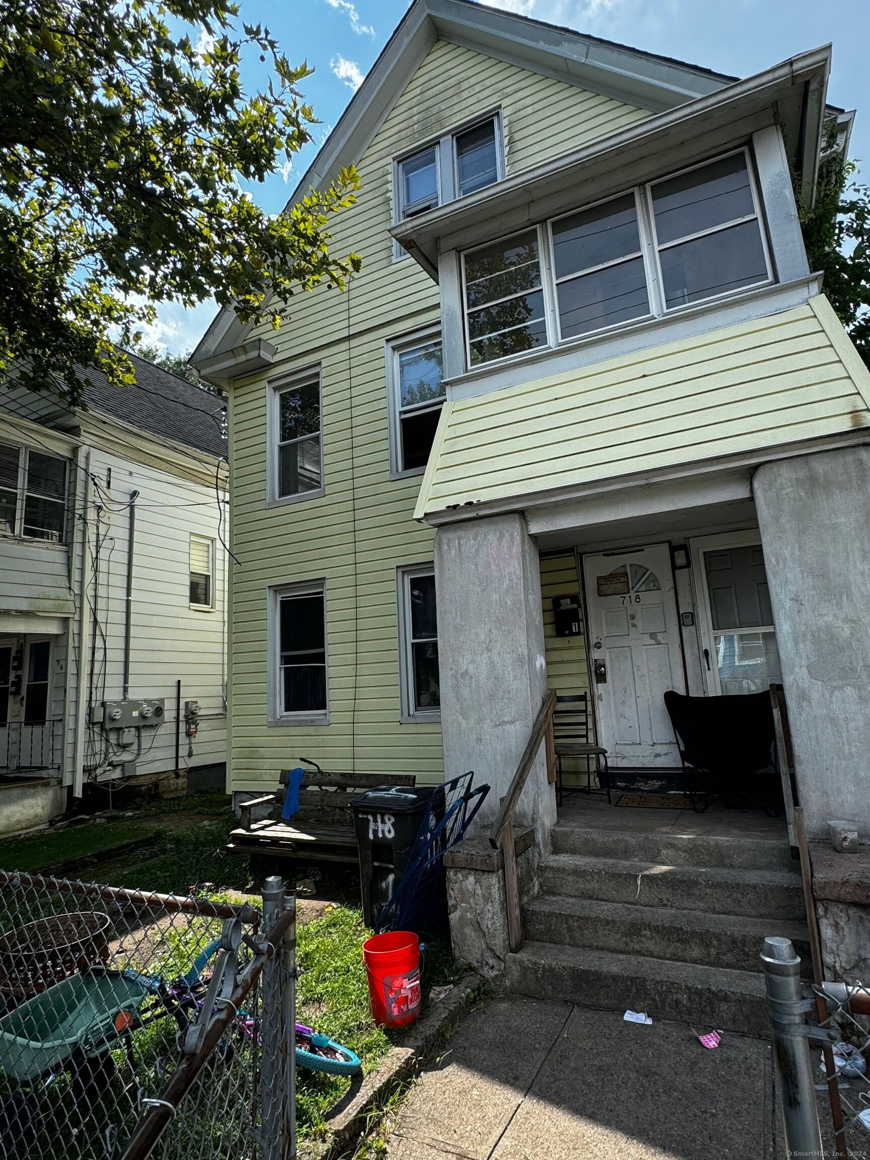 a front view of a house