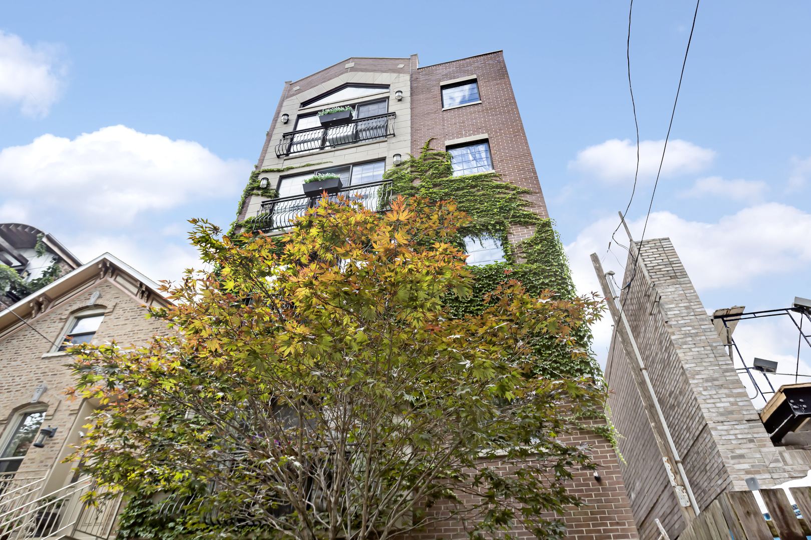 a view of a tall building