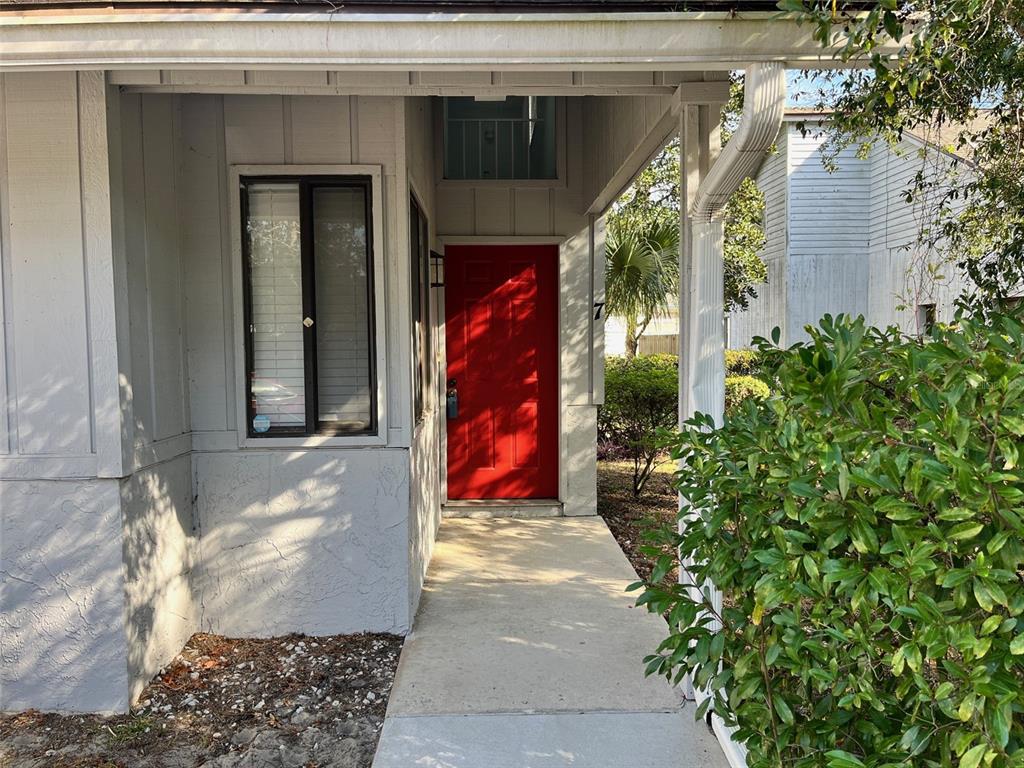 a view of a door of the house