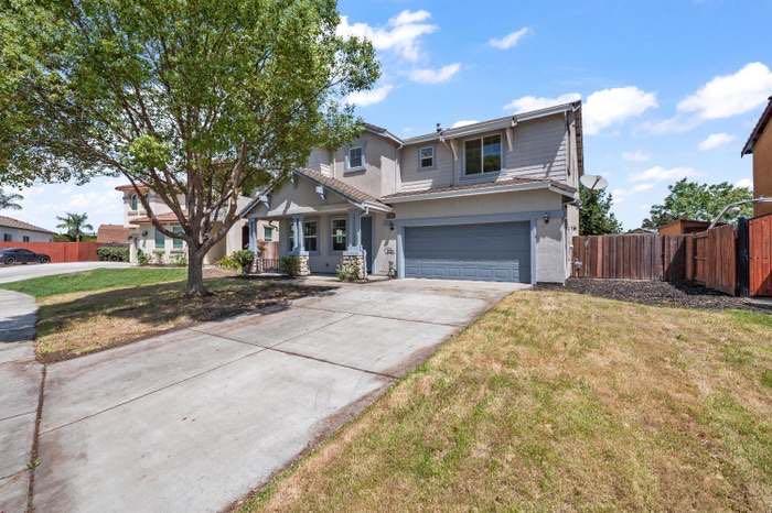 a front view of house with yard