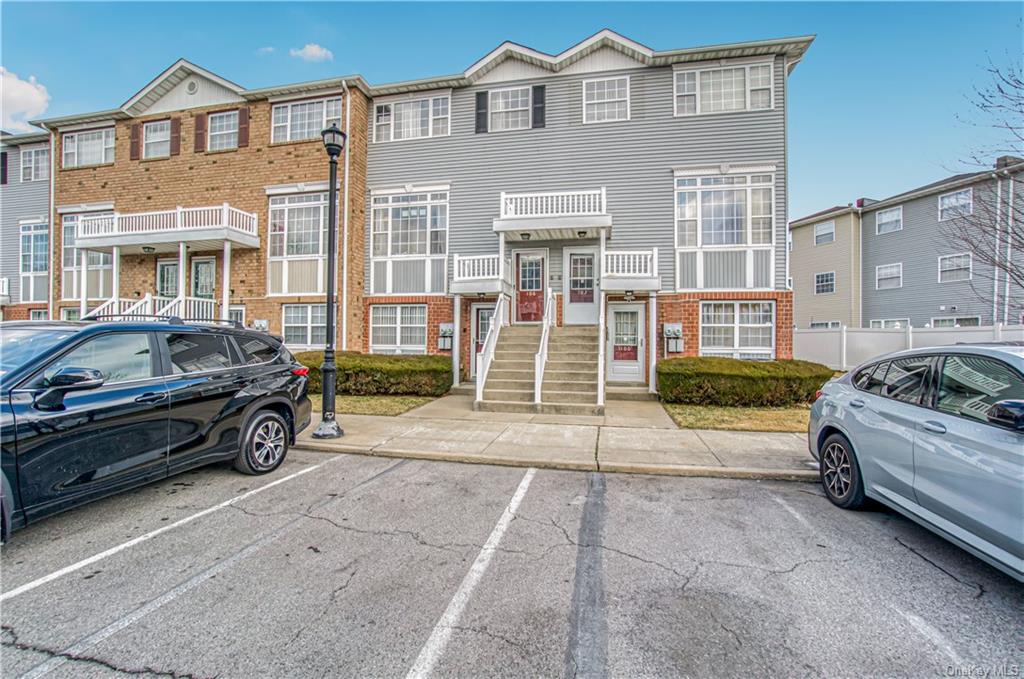 a car parked in front of a house