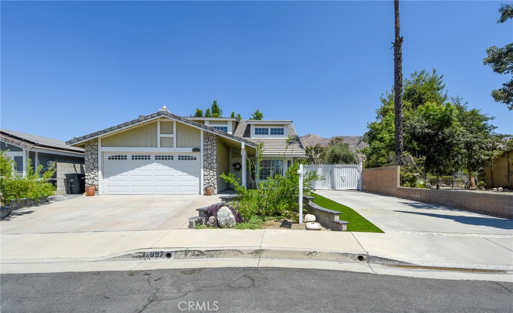 front view of house with a small yard