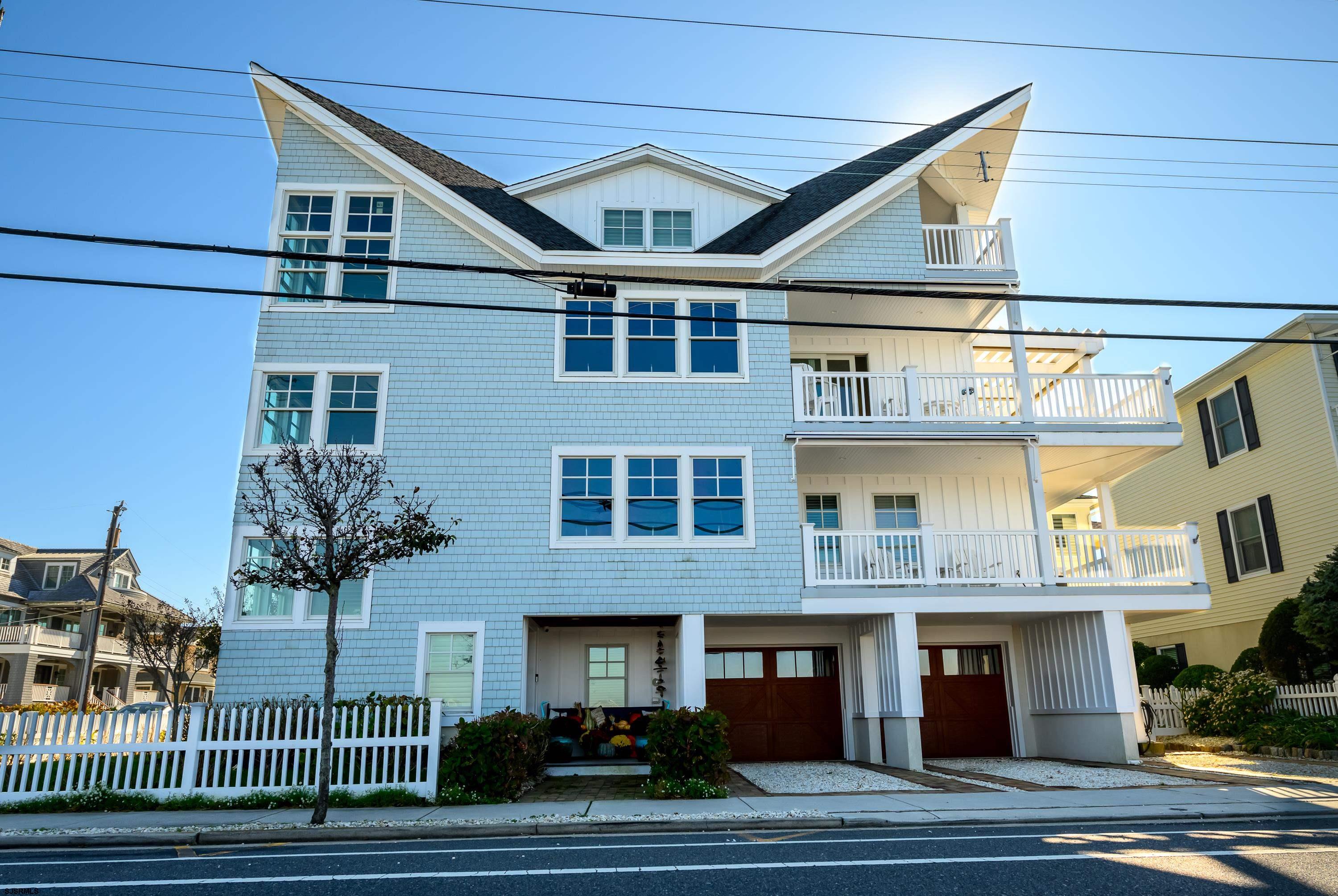 a front view of a building