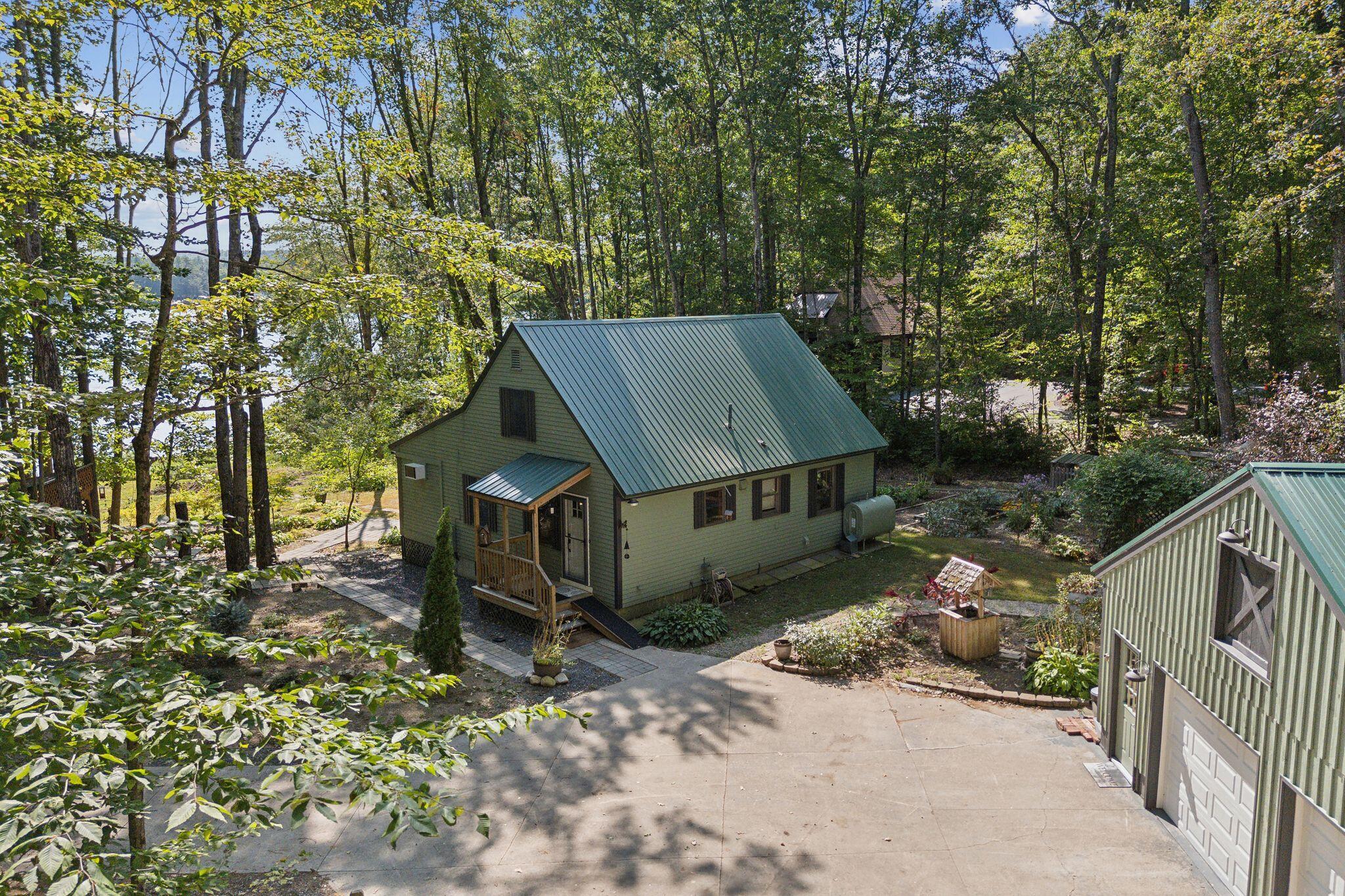 Exterior of home and garage