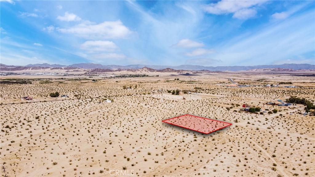 a view of an outdoor space with mountain view