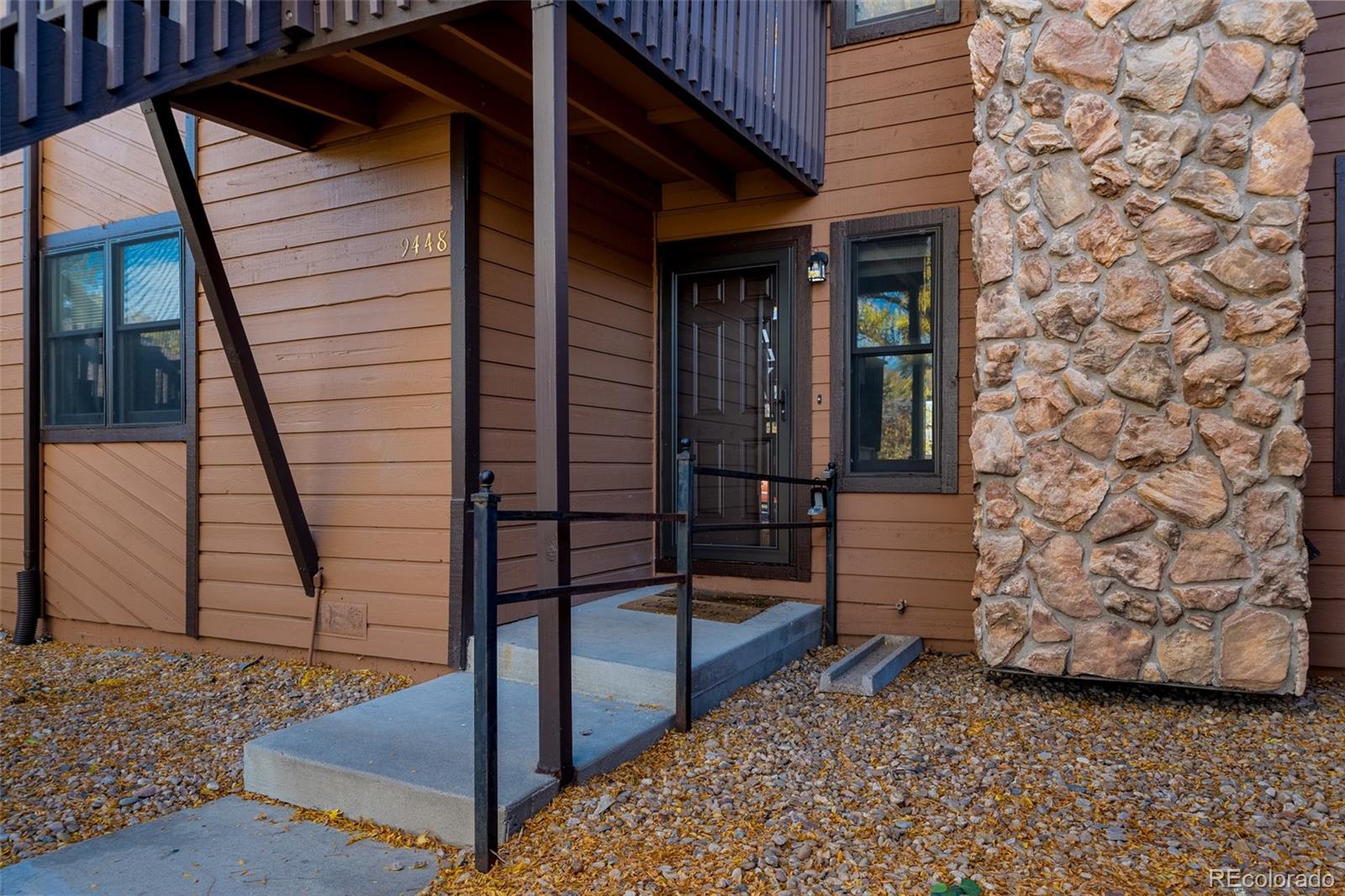 a view of front door of house