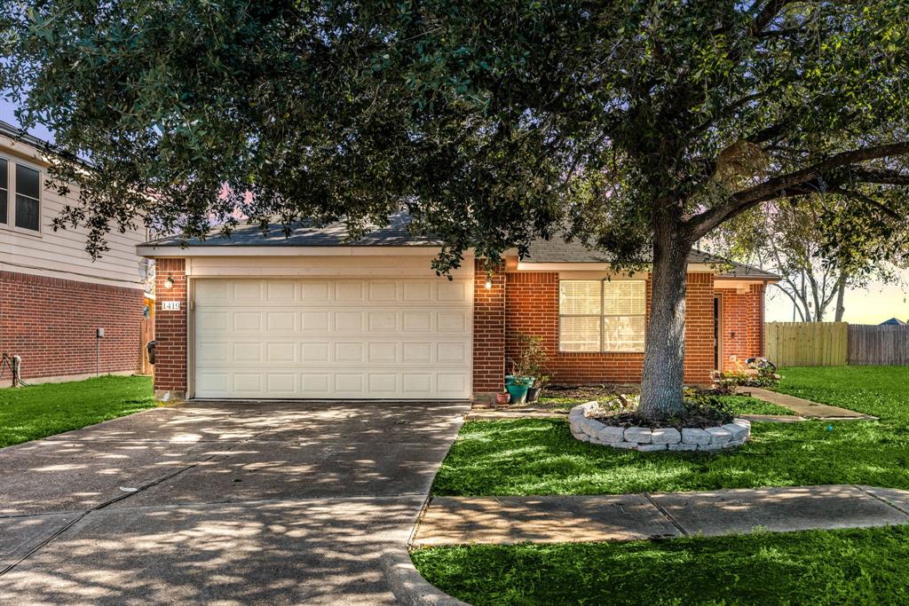 Welcome home to 1419 Hemple Dr. located on a quiet cul-de-sac street in Villages of Town Center and zoned to Lamar Consolidated ISD! This stunning home has lovely curb appeal, a well-manicured lawn, beautiful landscaping, stone/brick elevation, dark stained front door with glass detailing, and a double wide driveway!