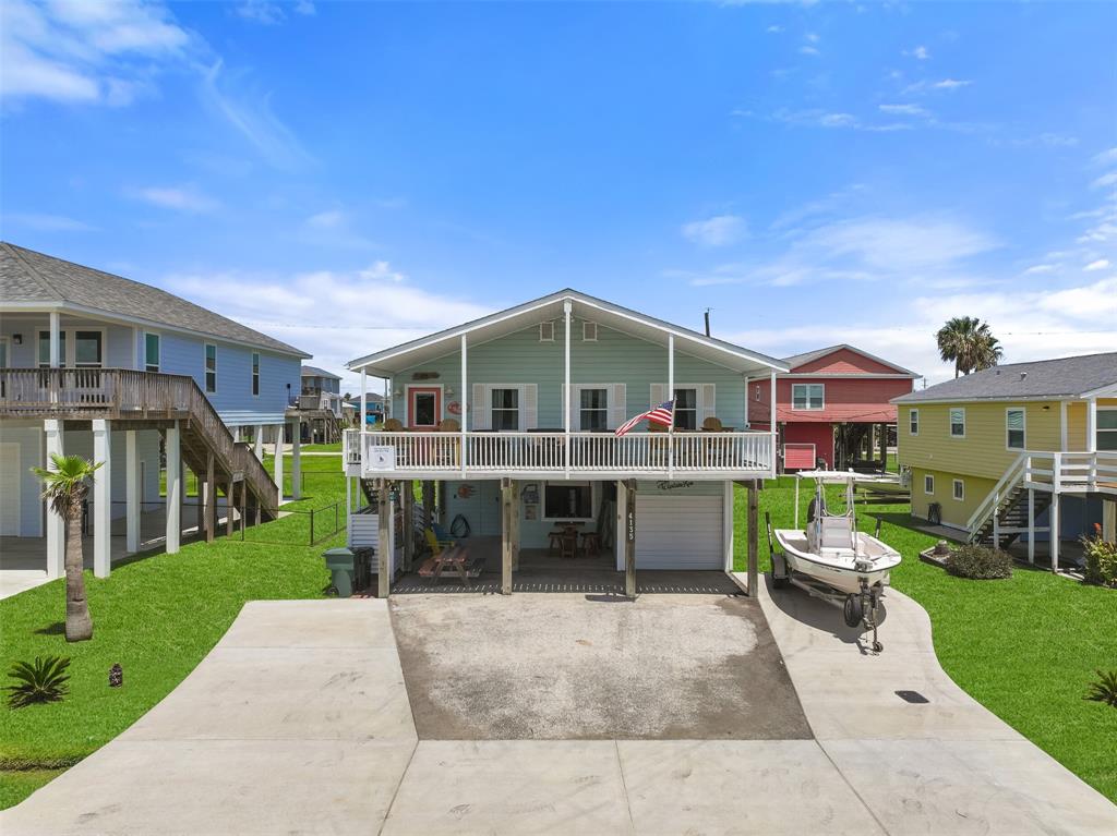 a house view with a garden space