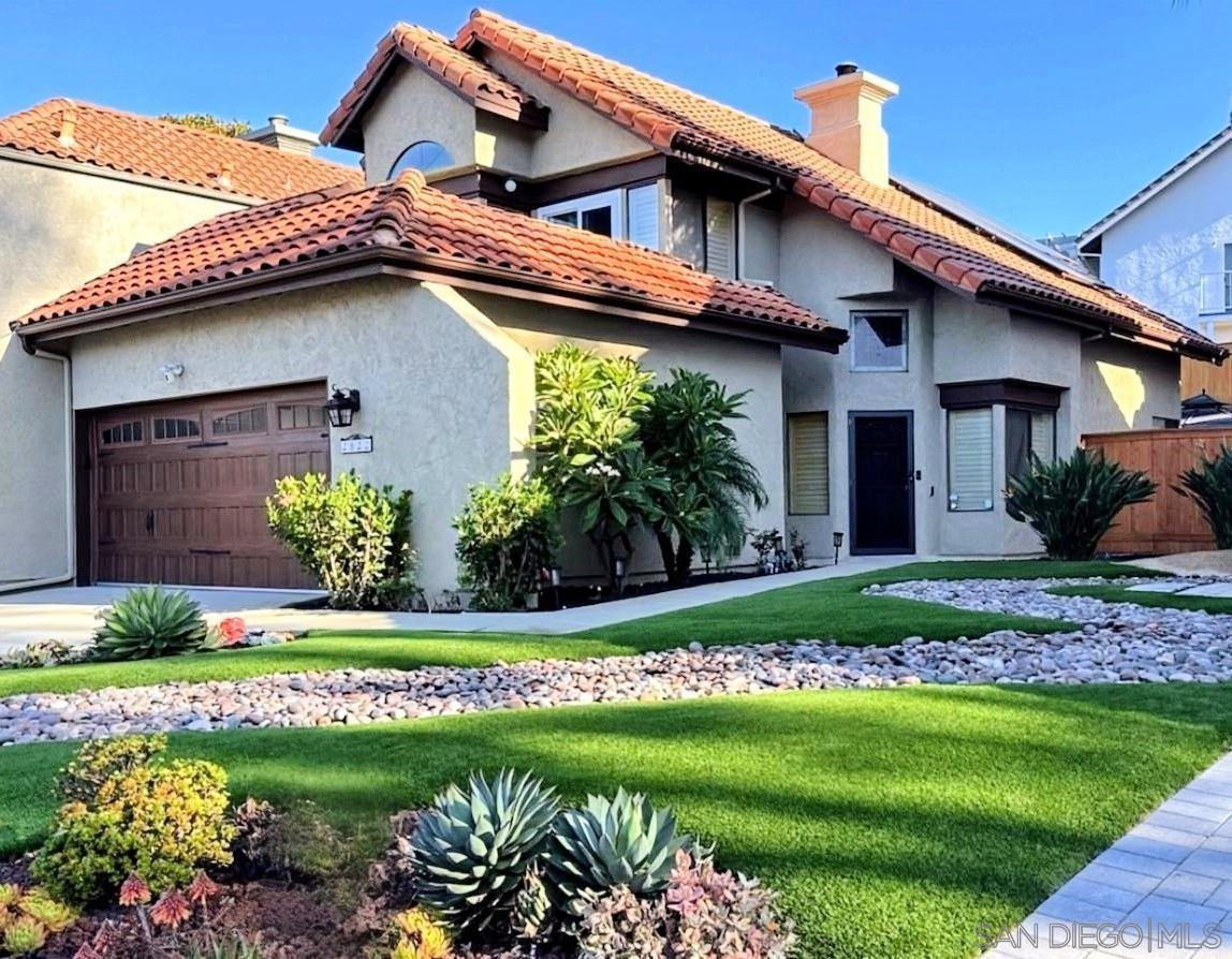 a house view with a garden space