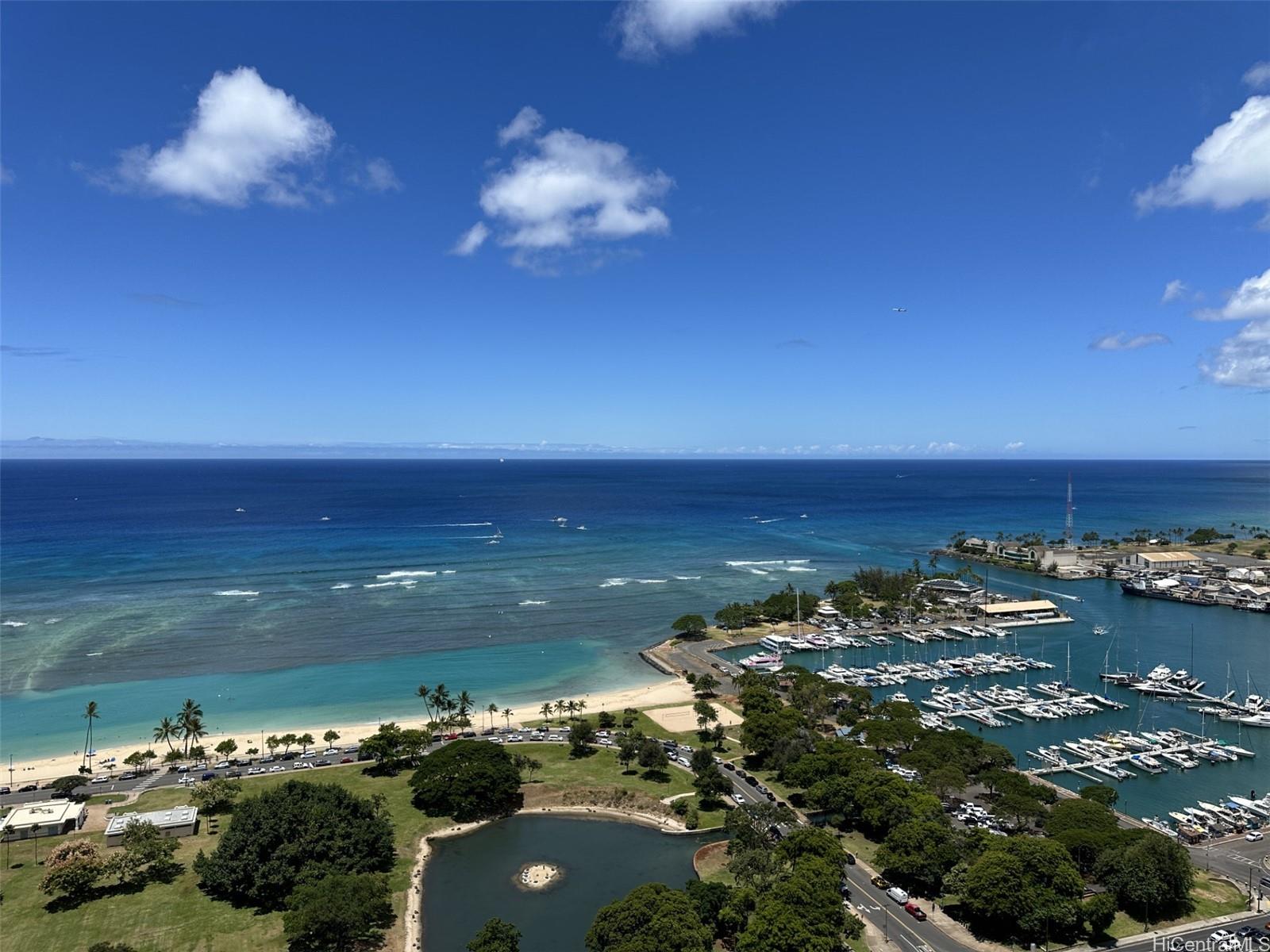 a view of city and ocean