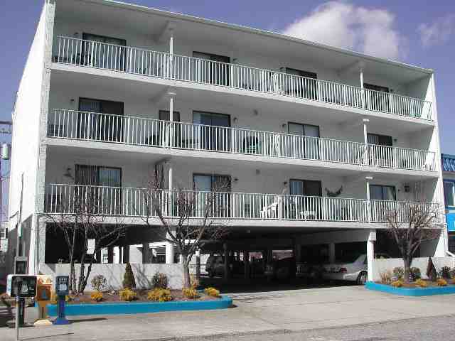 a front view of an apartment building