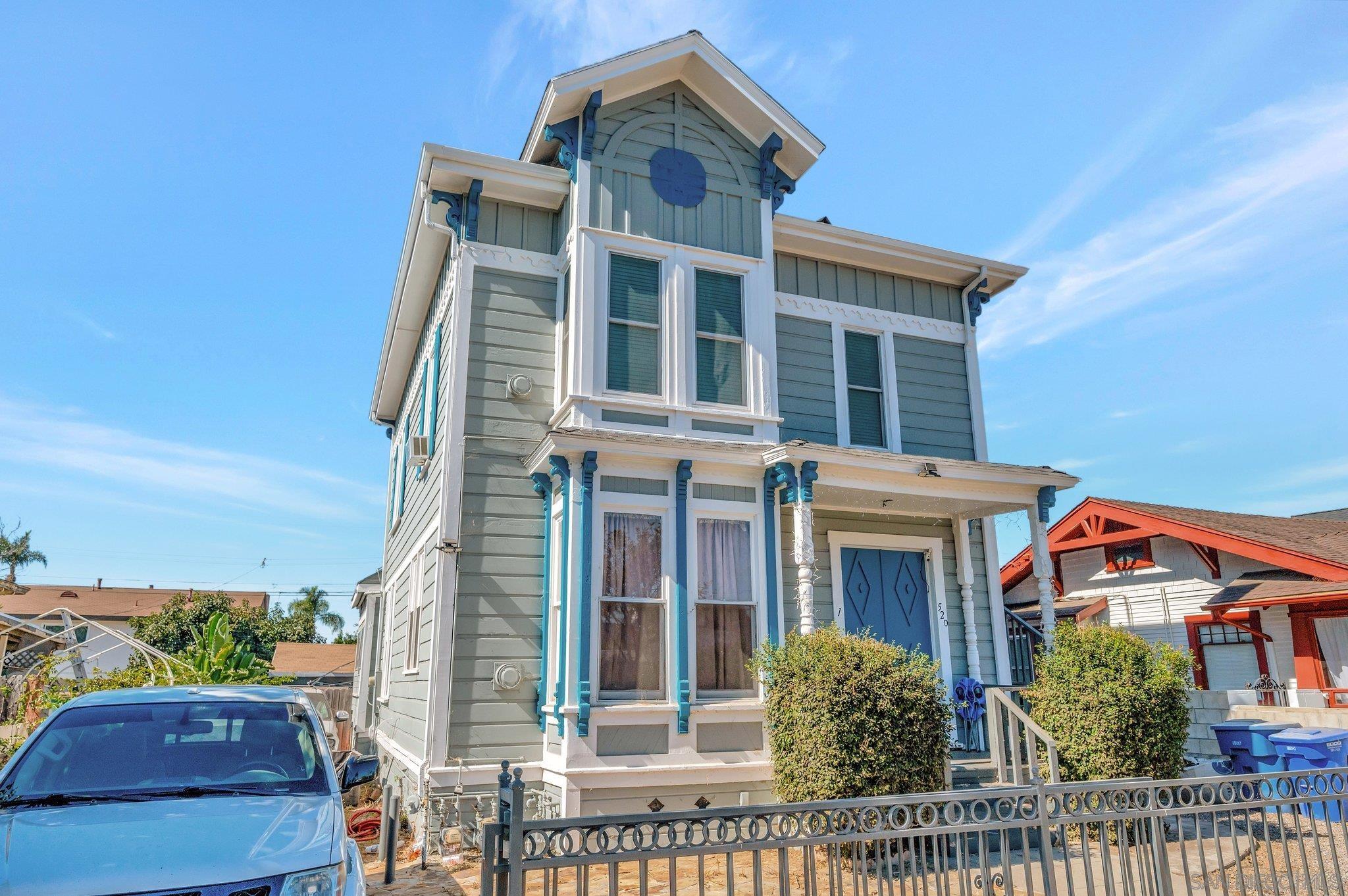 a front view of a house