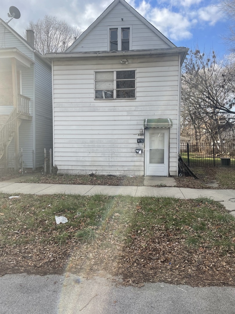 a front view of a house