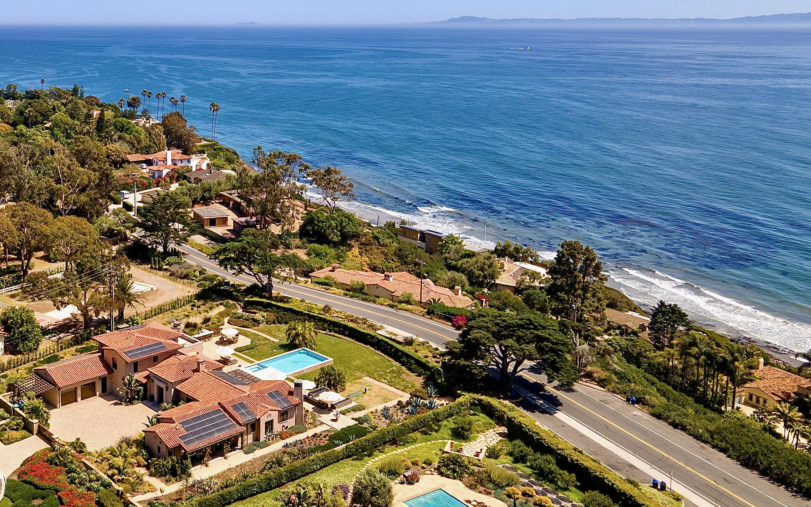 a view of outdoor space and ocean view