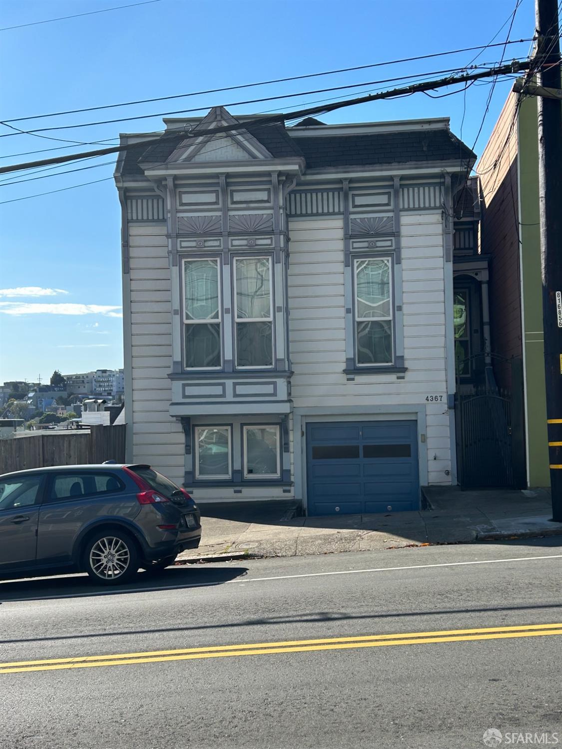 a view of a house with a balcony