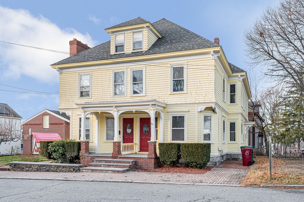 a front view of a house