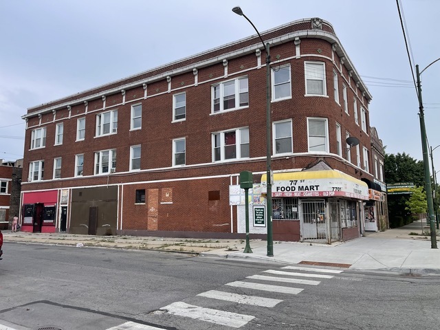 a front view of multi story residential apartment building