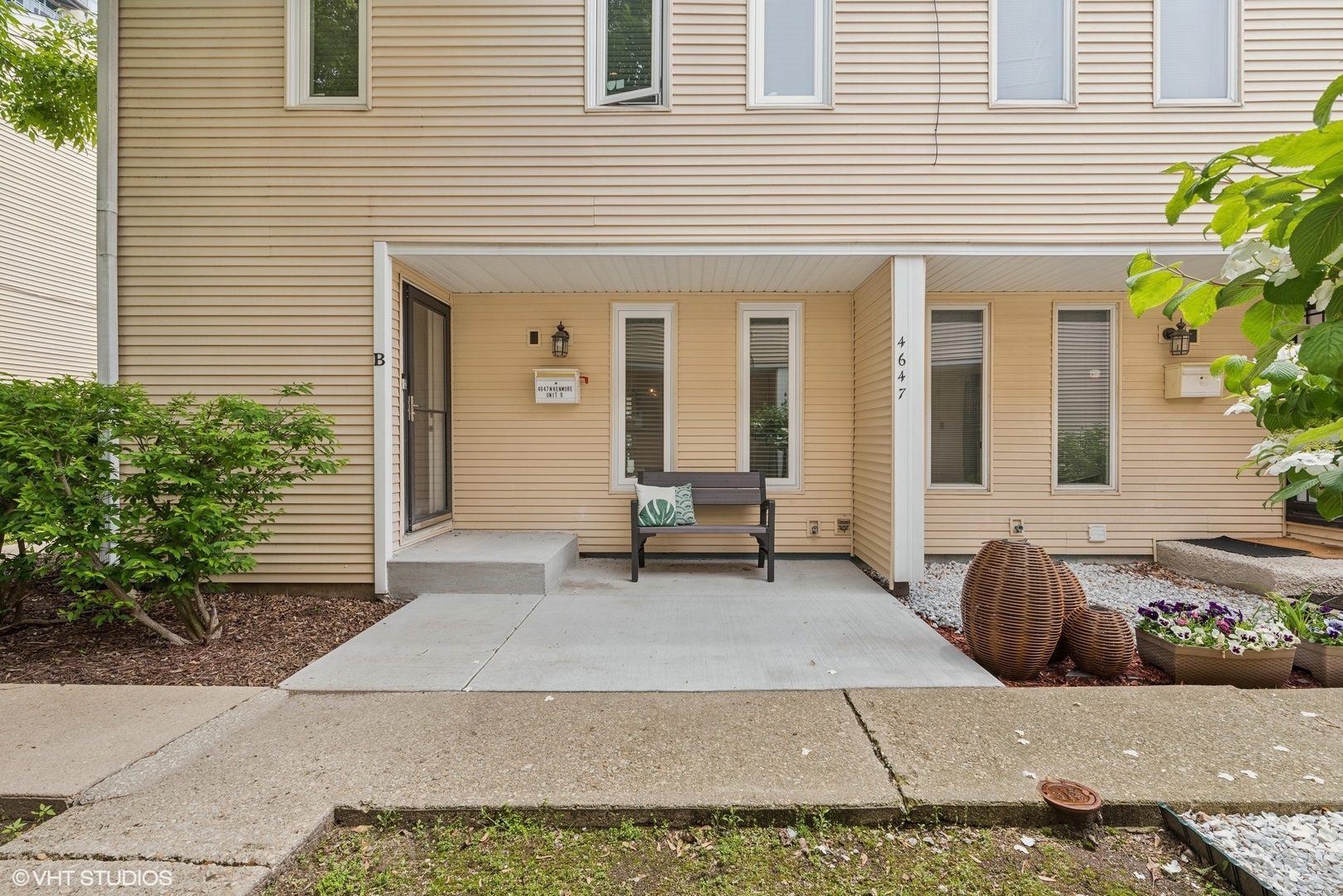 a view of a house with a patio