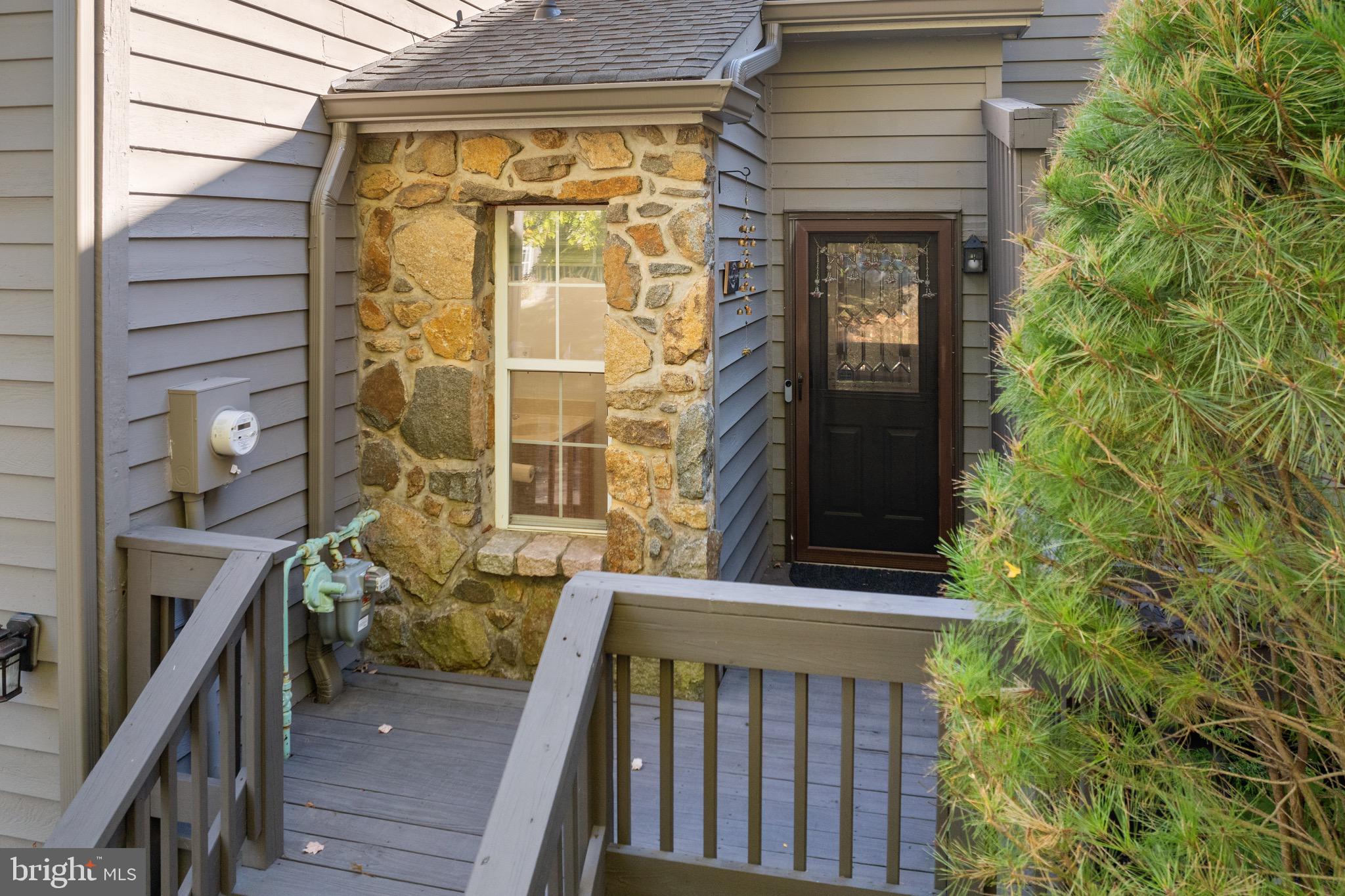 a view of front door of house