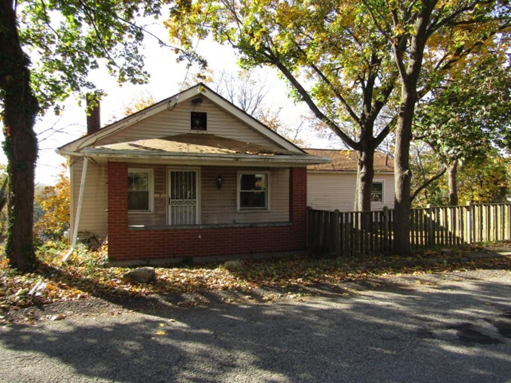 a front view of a house