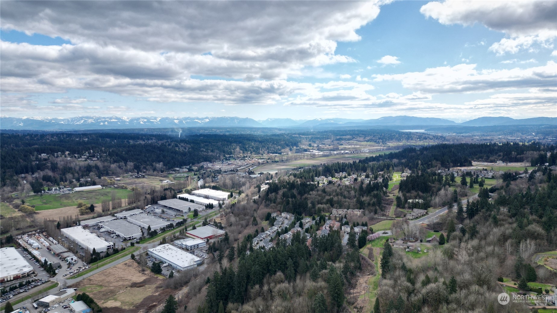 an aerial view of multiple house