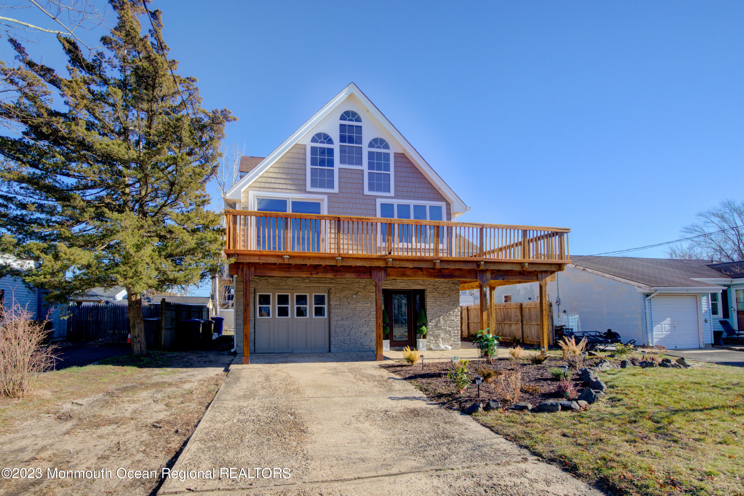 a view of a house with a patio